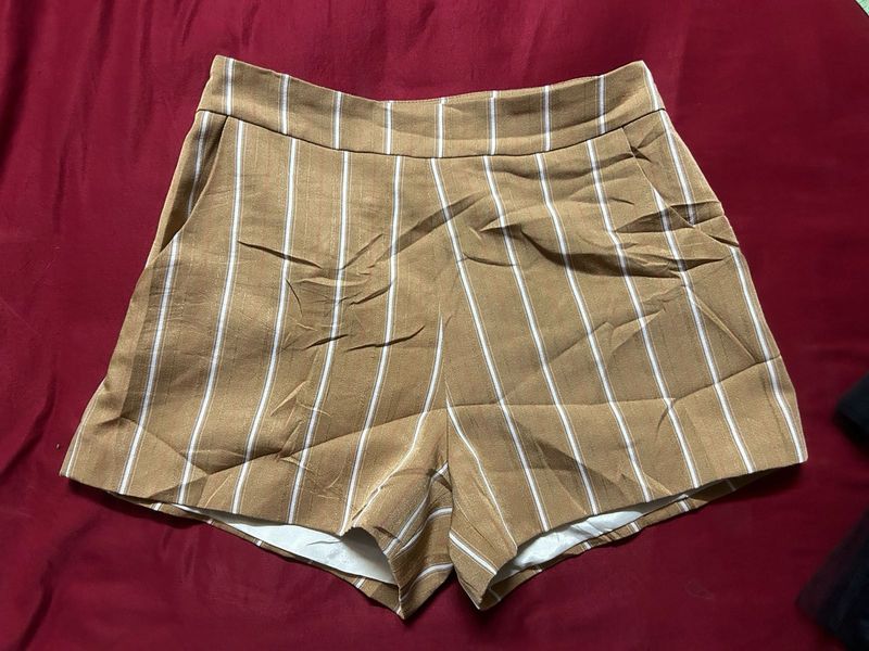 Stylish Striped High-Waist Shorts