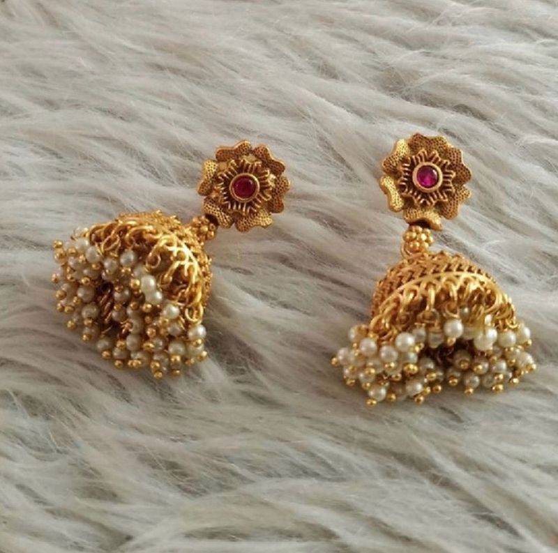 Pretty Gold Plated Jhumkas