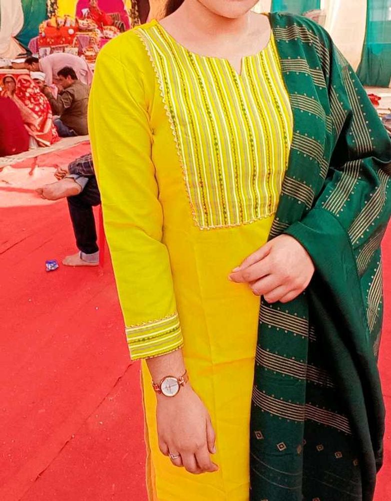 Lime Green Kurti pent set.. Limited Offer 🫴🏻