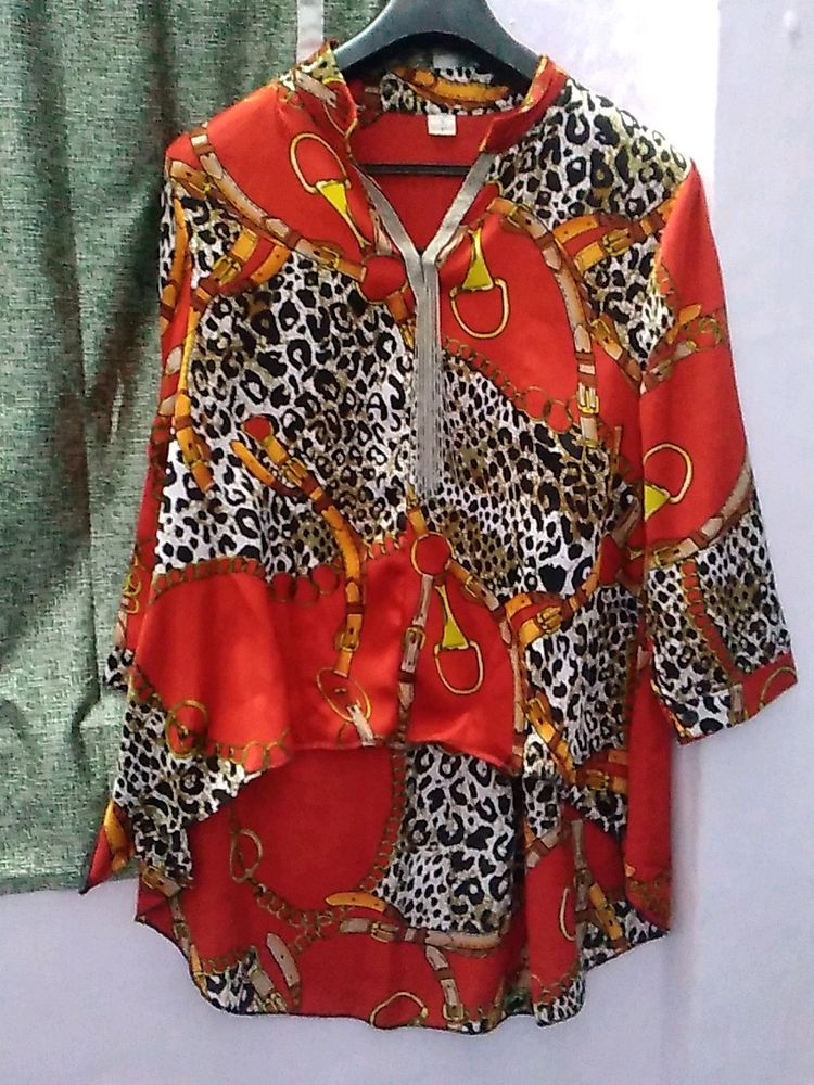 Leopard Print Updown Oversized Shirt