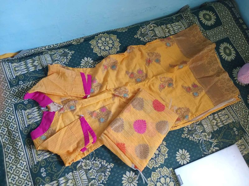 Yellow Kurta Set with Dupatta
