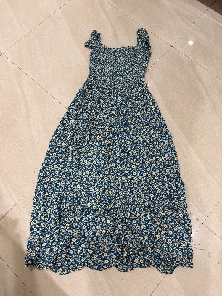Charming Floral Print Midi Dress