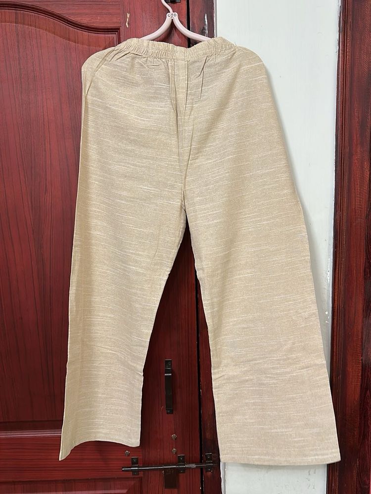 Soft &amp; Comfortable Beige Palazzo Pants