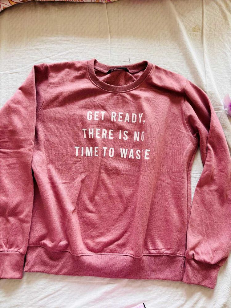 pink sweatshirt