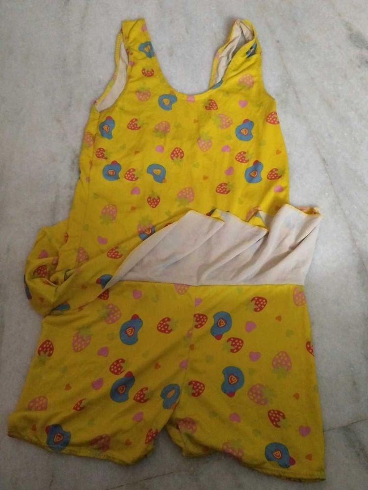 Cute Yellow Strawberry Swimsuit