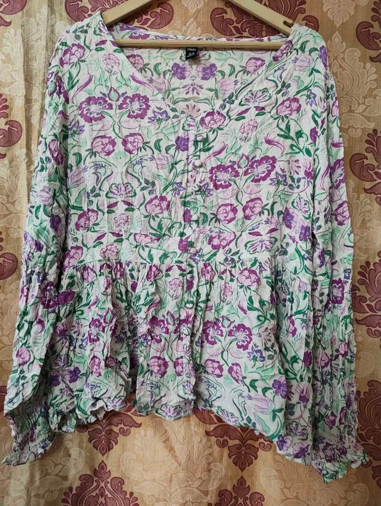 Oversized Peplum Top