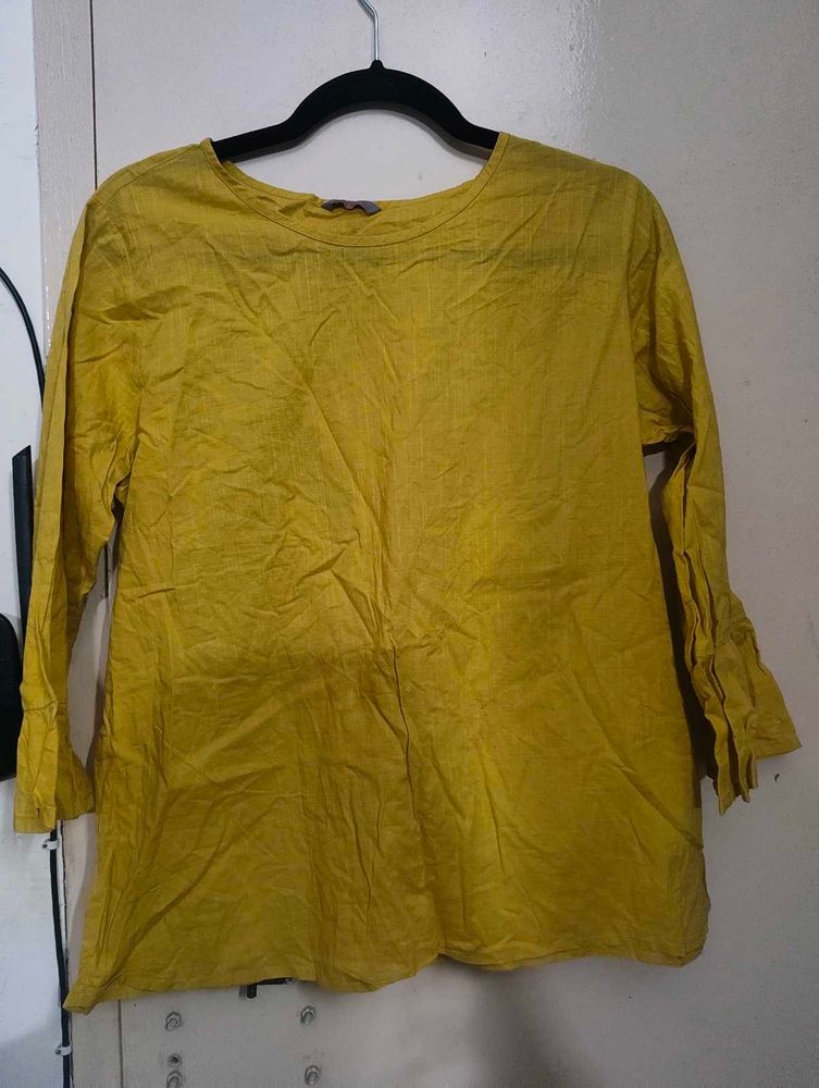 Yellow Long Sleeve Top