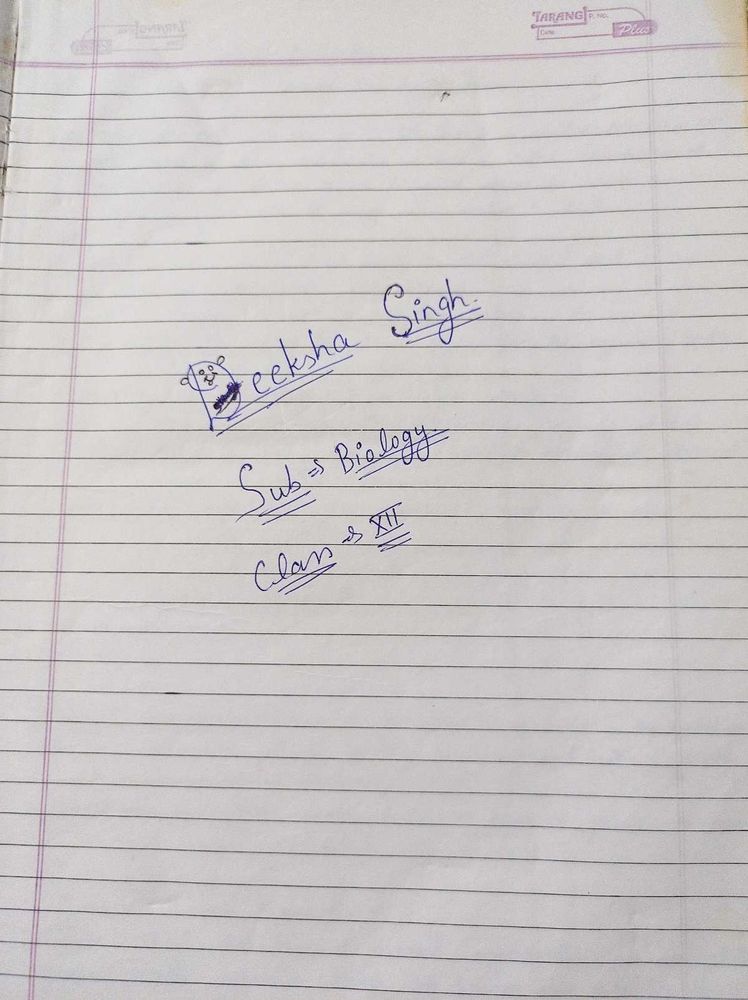 Biology Handwritten Class 12 Notes