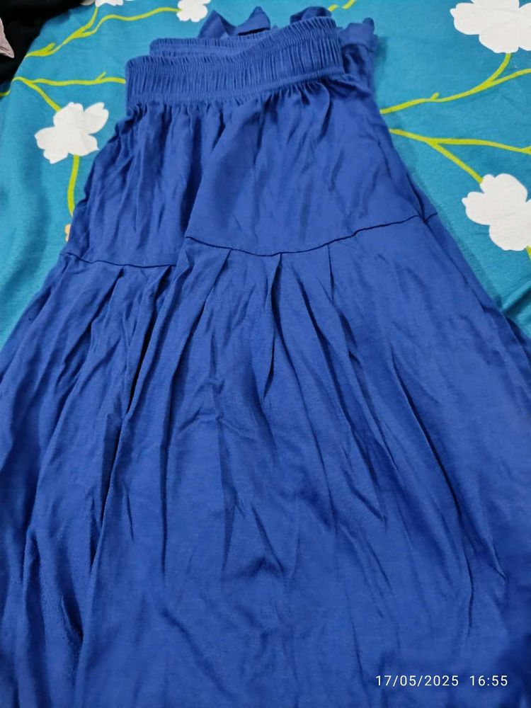 Blue Full Patiala/ Viscose/free Size