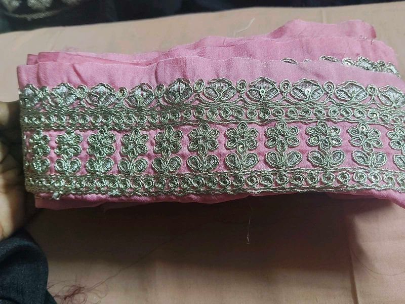 Embroidered Pink lace