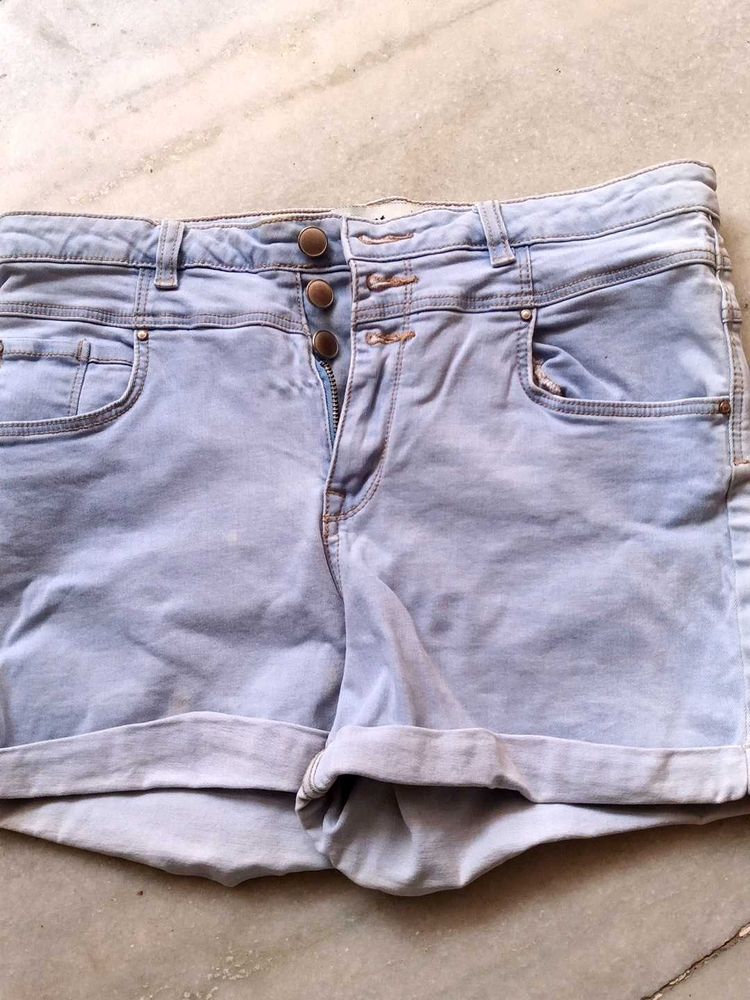 Light Wash Denim Shorts