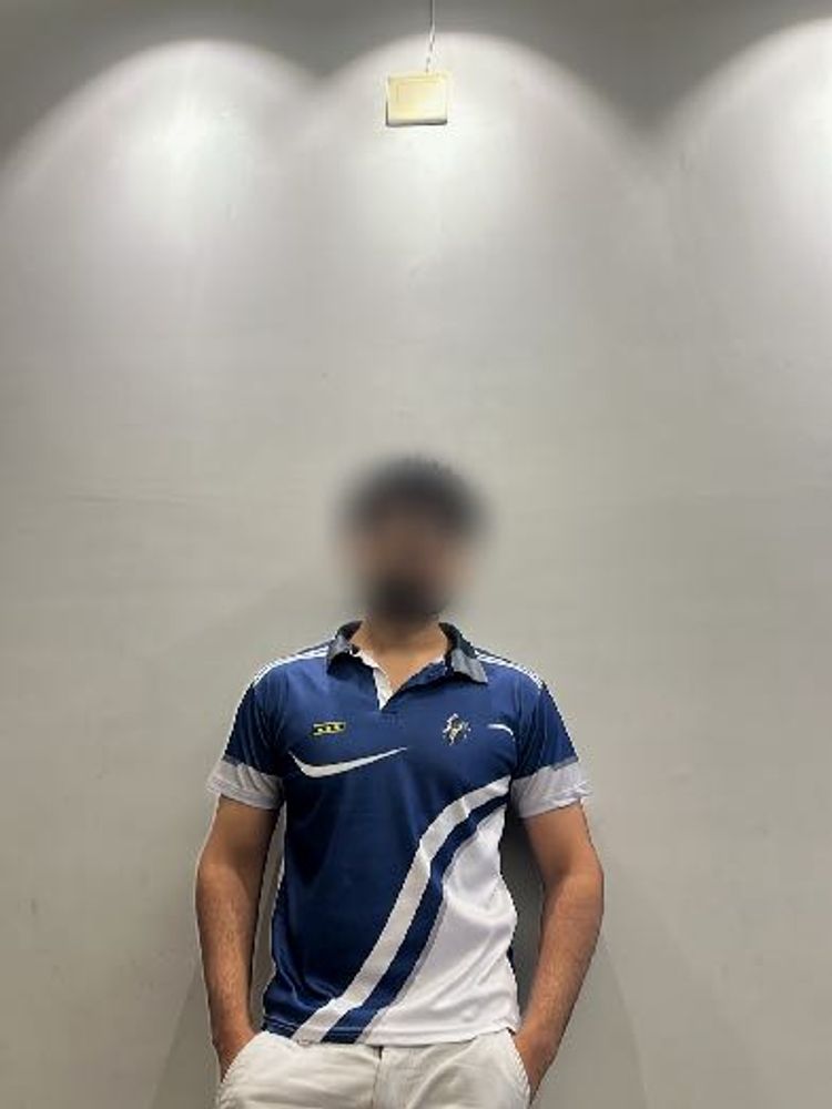 Men's Blue &amp; White Sporty Polo Shirt