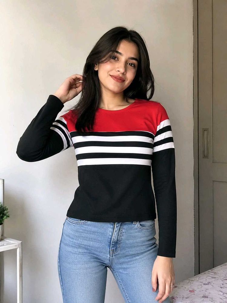 ✨ Stylish Colorblock Full Sleeve Top ✨