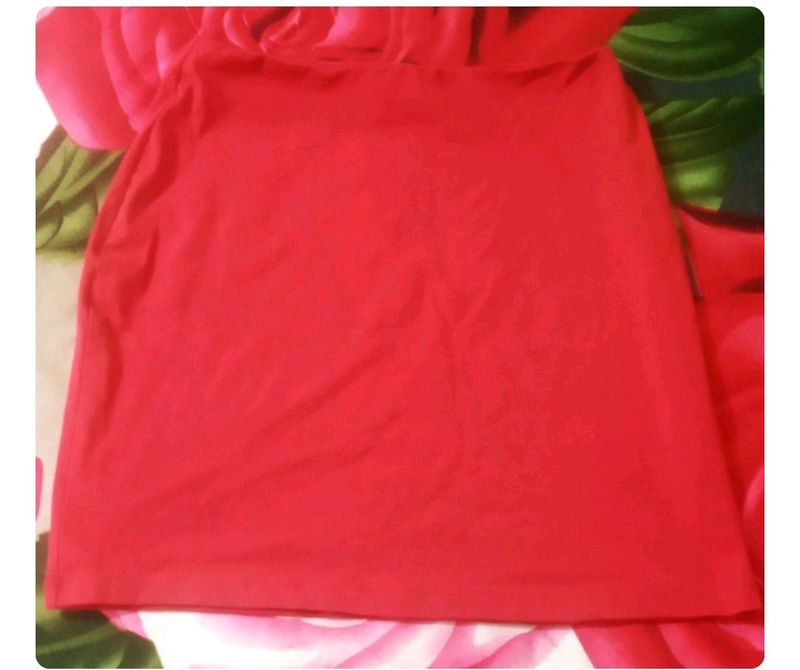 Red pencil skirt