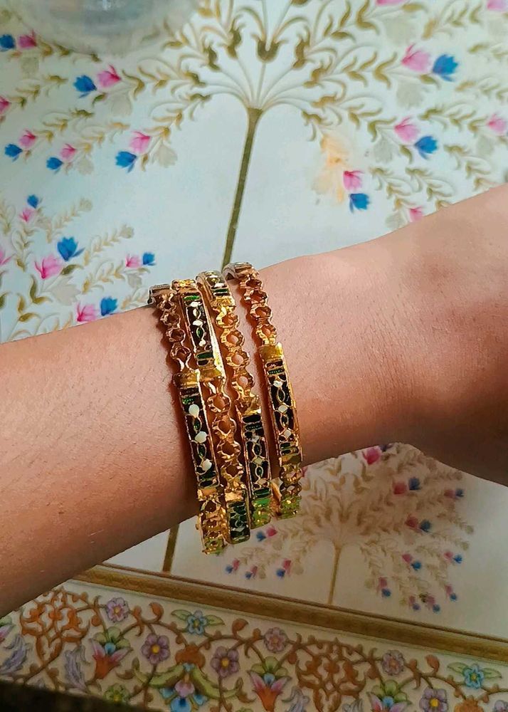 Designer Gold Plated Churiyan/ Bangles