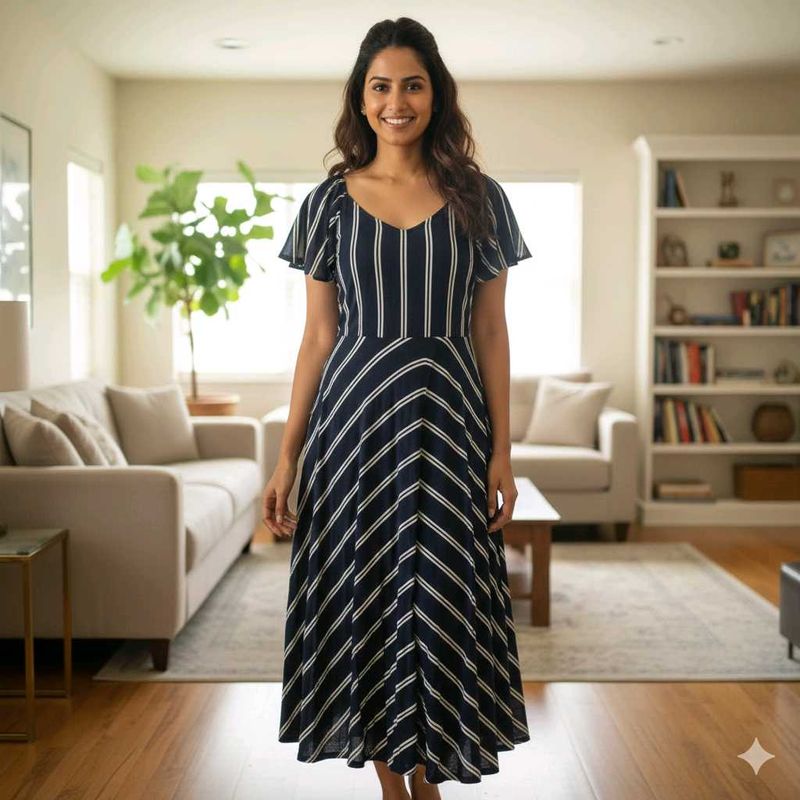 Striped short sleeve Dress
