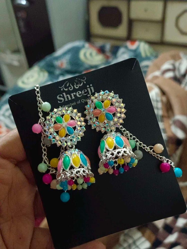 Colorful Jhumka Earrings