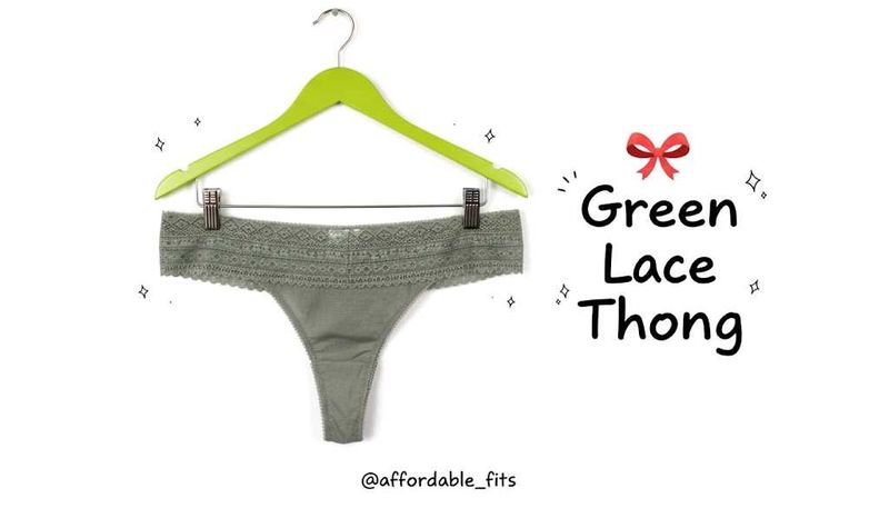 Green Lace Thong