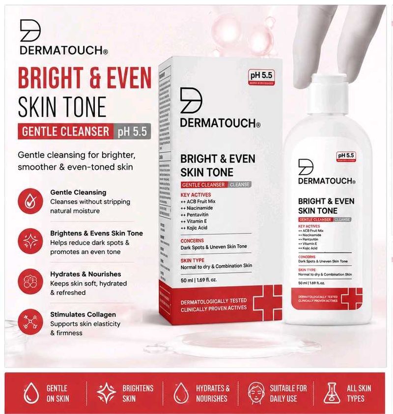 Dermatouch Bright &amp; Even Skin Tone Gentle Cleanser
