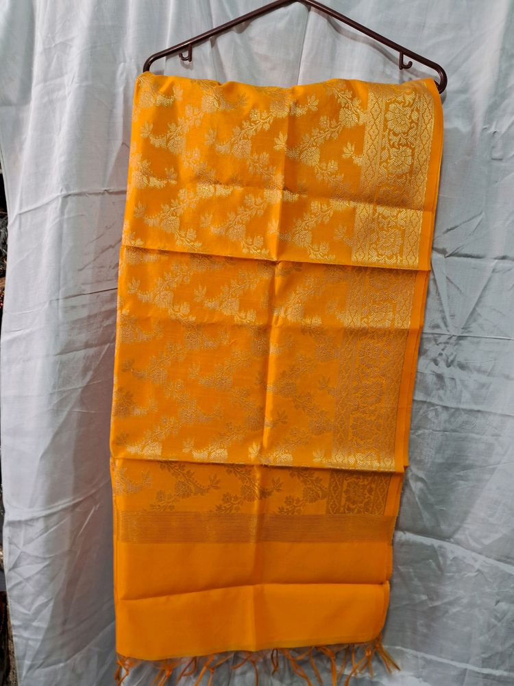 Yellow Banarasi Dupatta