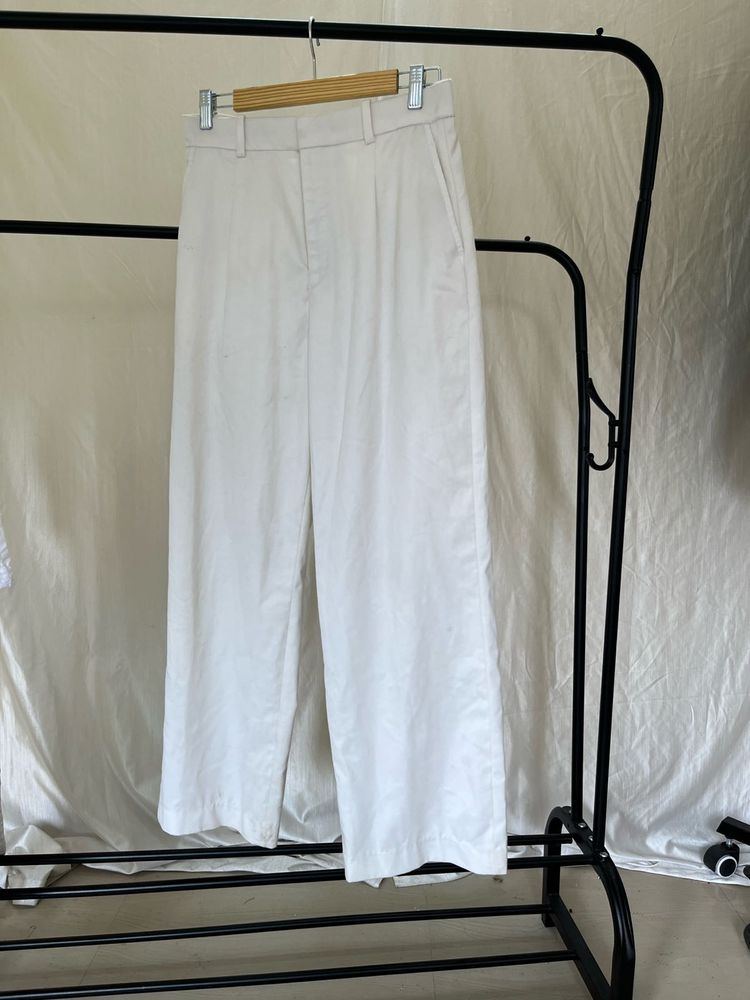 Classic White Wide-Leg Pants
