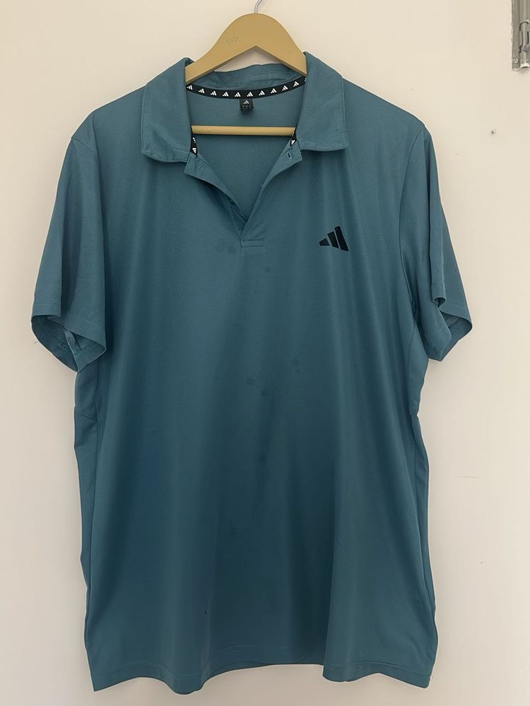 Adidas Men's Teal Polo Shirt