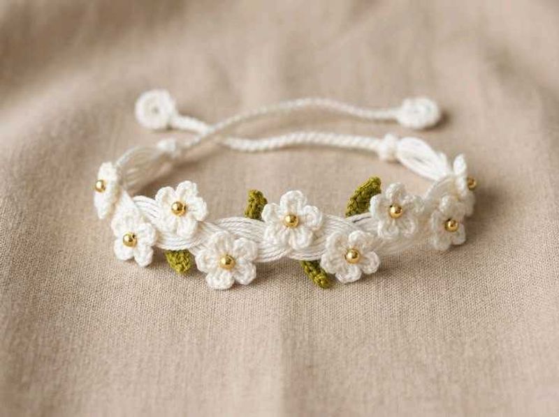 Handmade Floral Bracelet