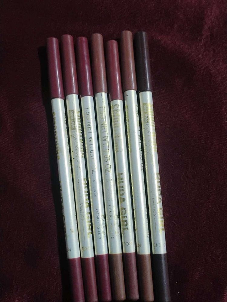 combo of 7 huda girl lipliners