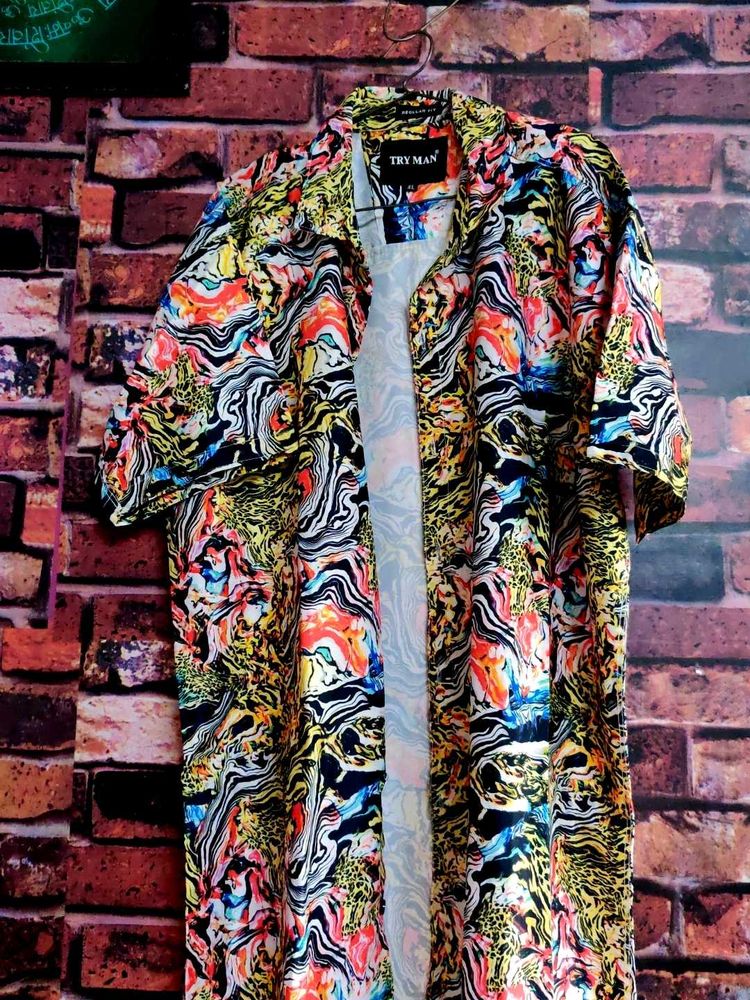 Tryman Abstract Print Shirt