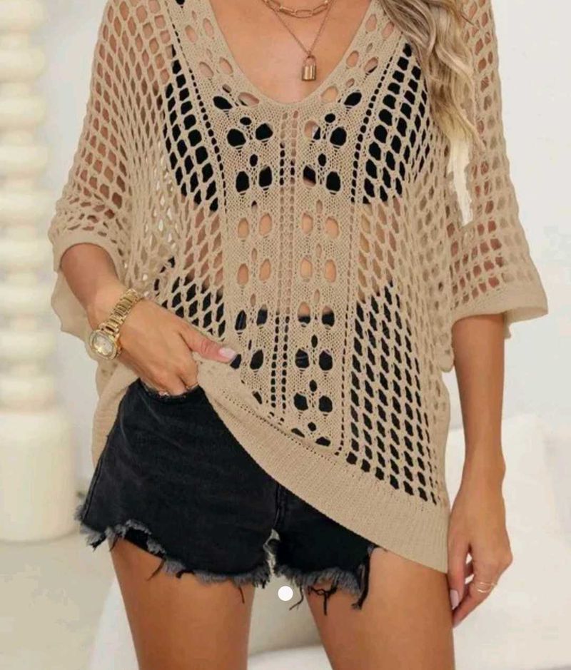 SAVANA Beachwear Sheer Top