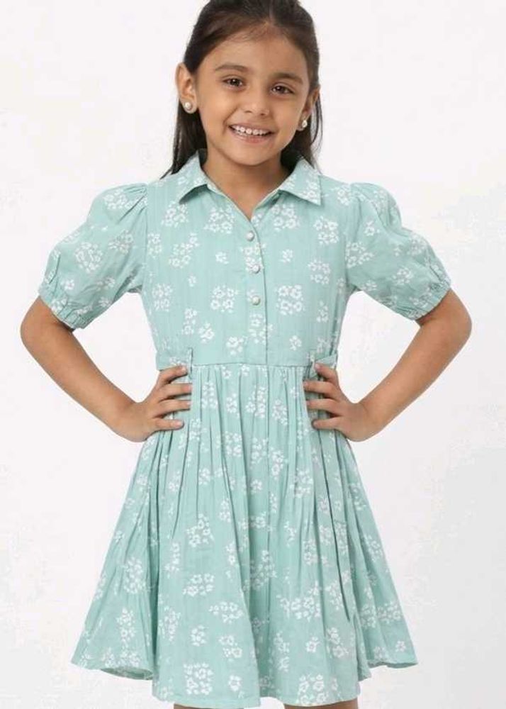 Charming Floral Print Dress for Girls