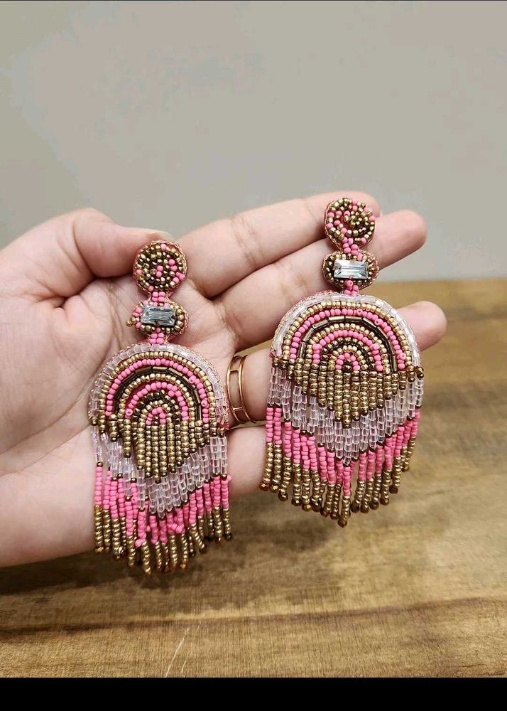 Boho Beaded Dangle Earrings