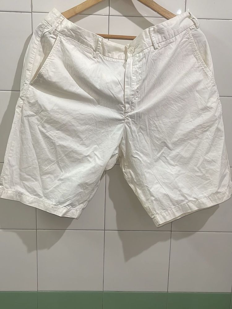 Classic White Men's Shorts