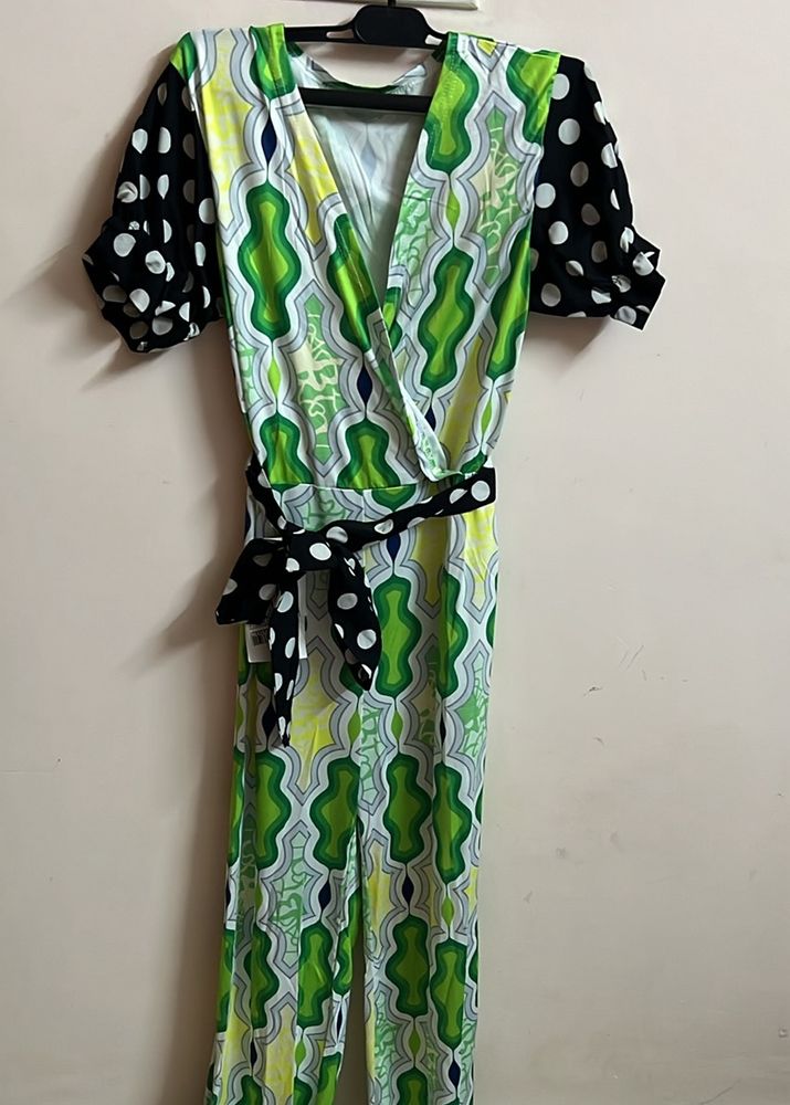 Stare Green Printed Jumpsuit