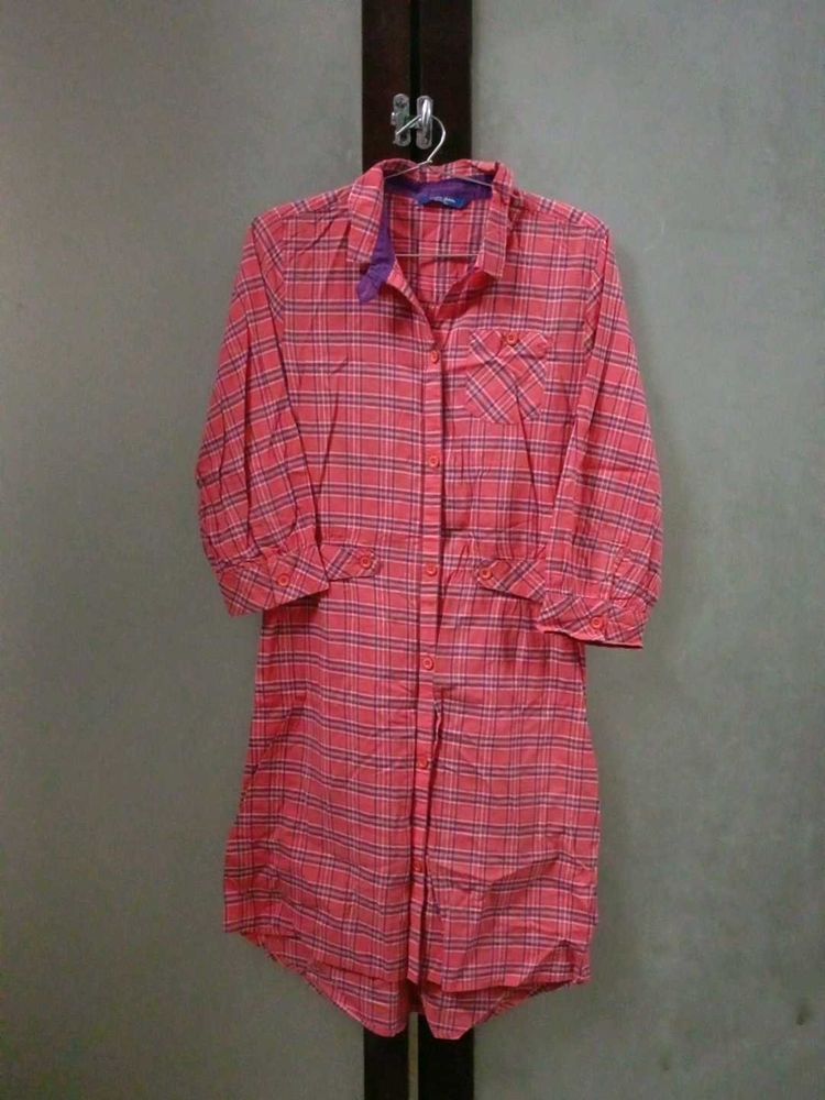 Cute Plaid Shirt Dress
