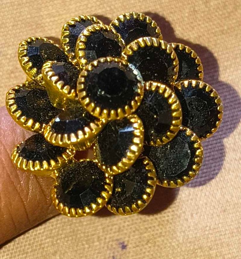 Vintage Black Stone Statement Ring
