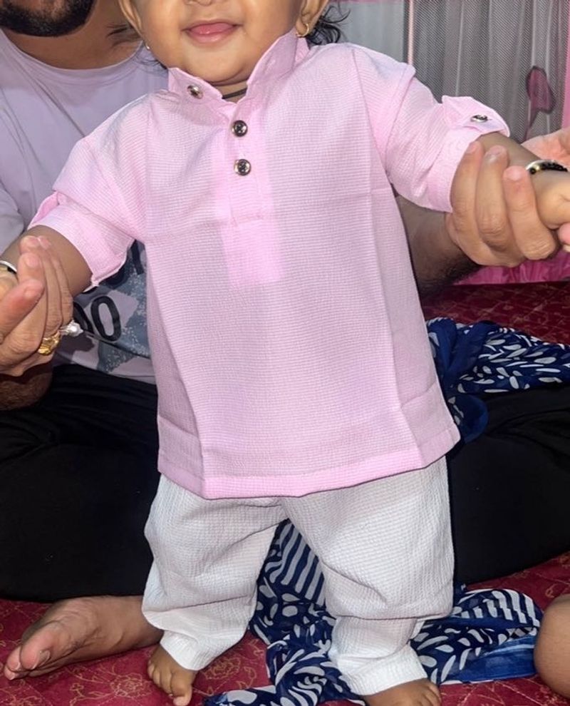 Baby Pink Kurta Set