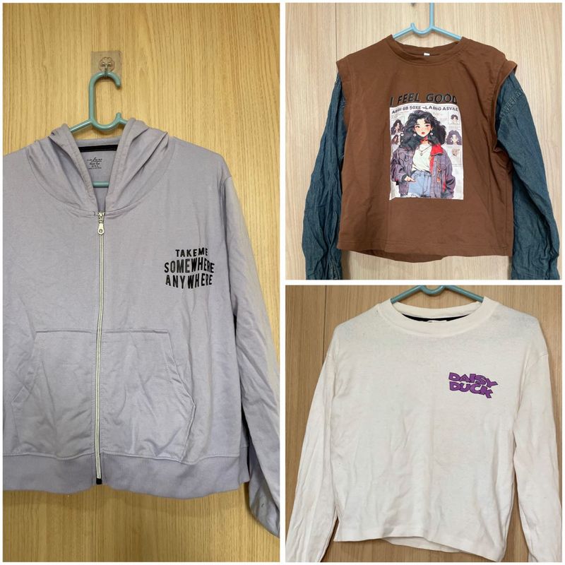 2 Tops &amp; 1 Hoodie Bundle