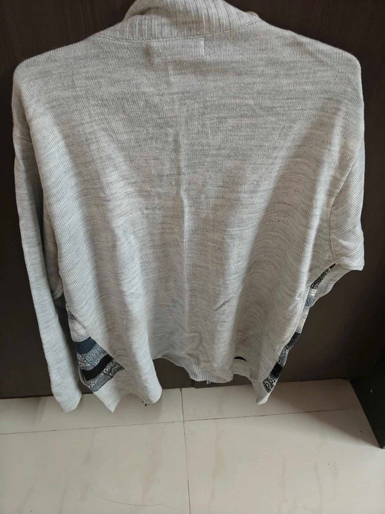 Grey Knit Cardigan