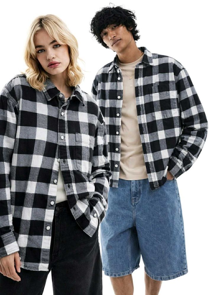 Classic Black &amp; White Checkered Casual Shirt