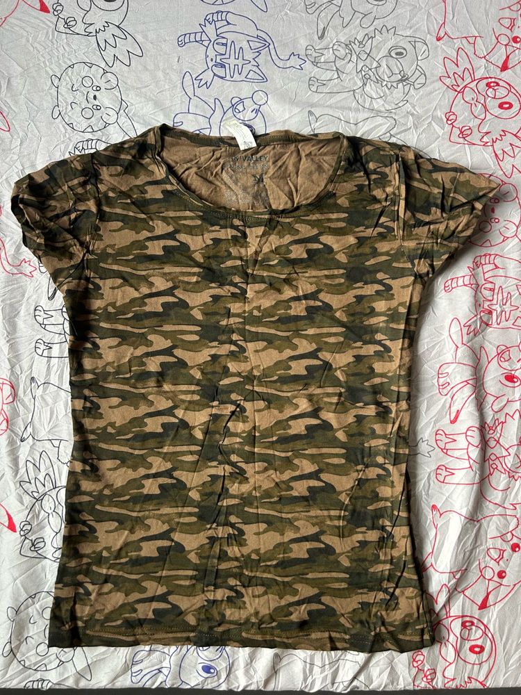 Camouflage Print T-Shirt
