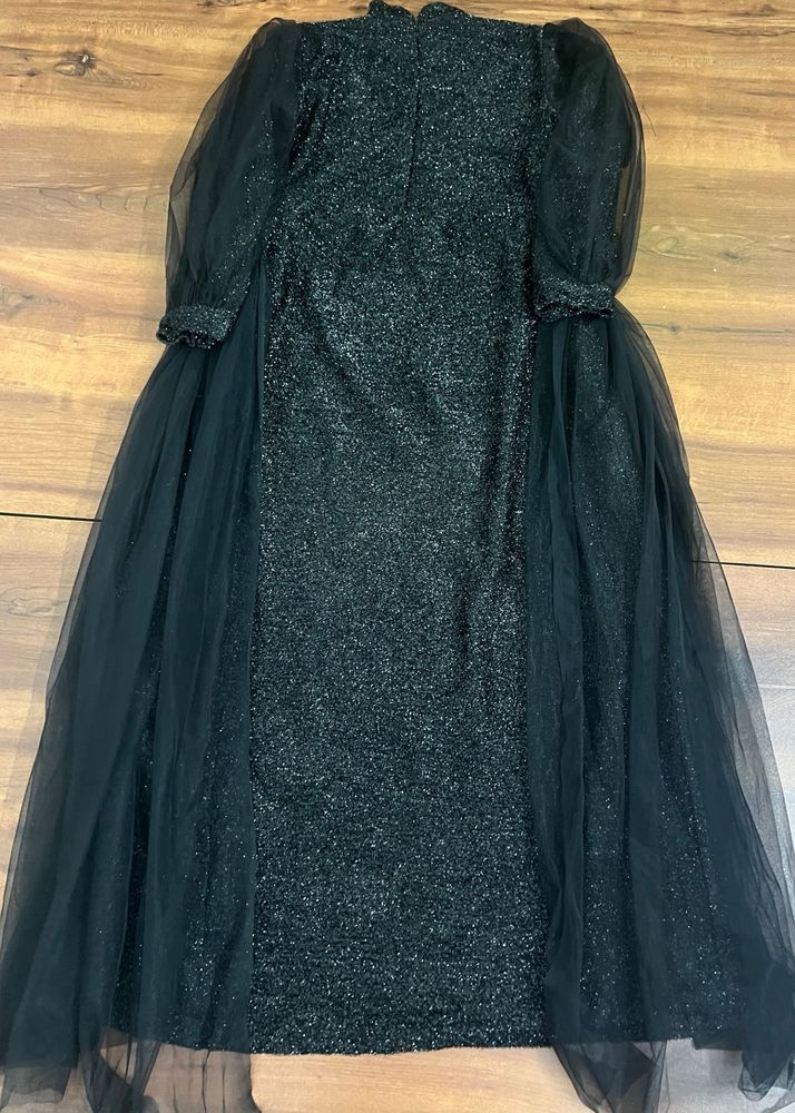 Sparkling Black Ethnic Gown