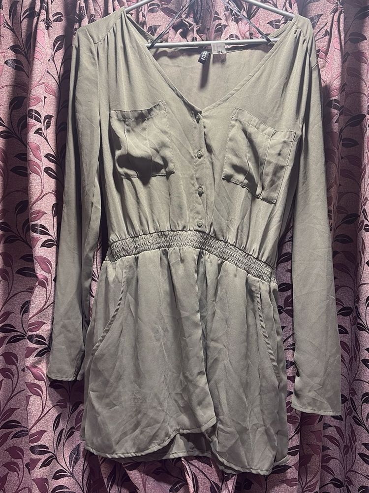 Chic Olive Green Romper