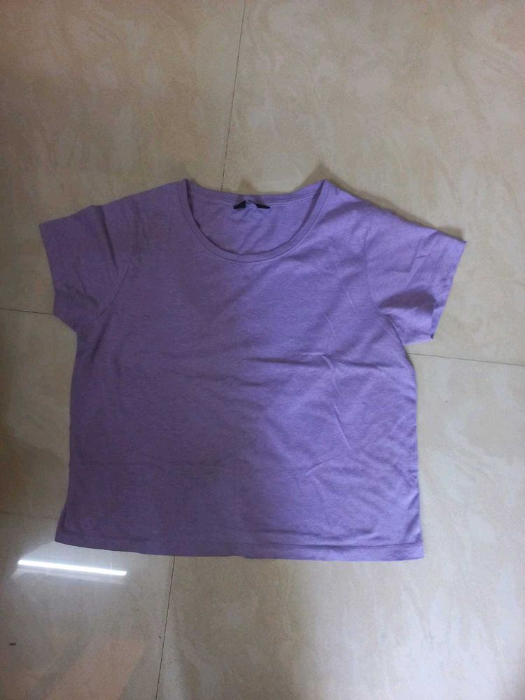 Women's Casual Lavender T-Shirt