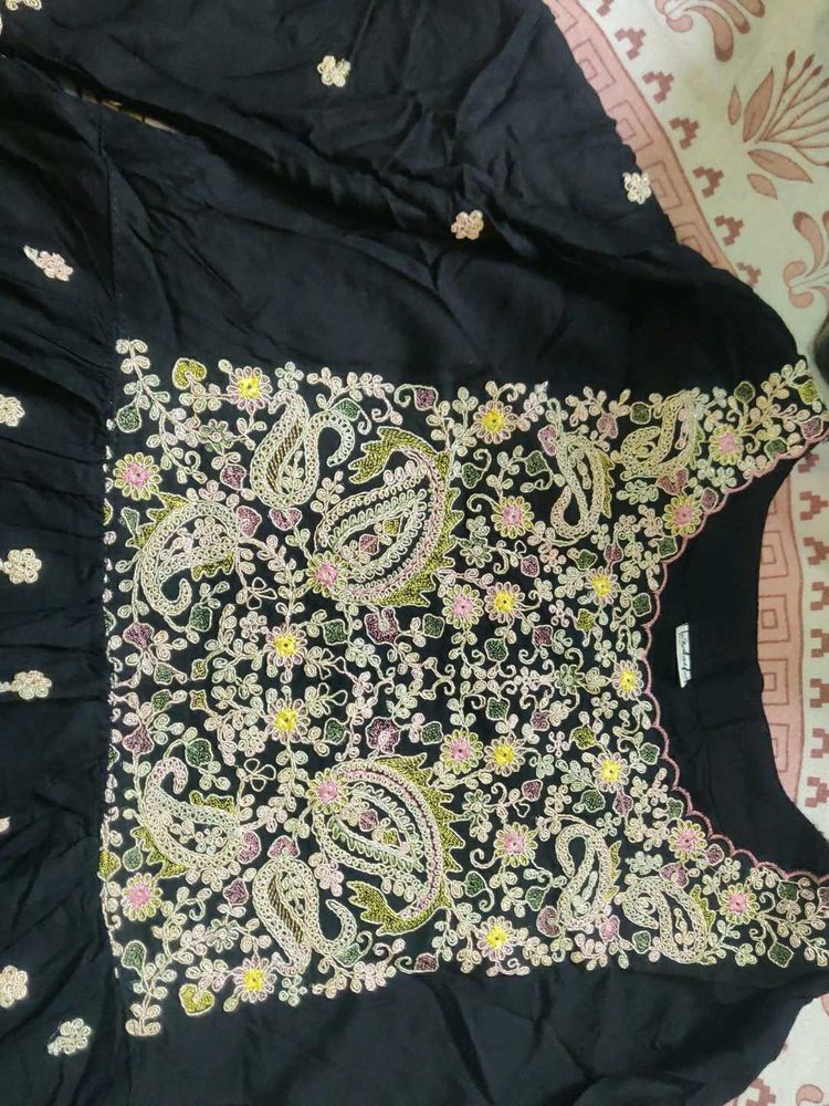 black A- line dress