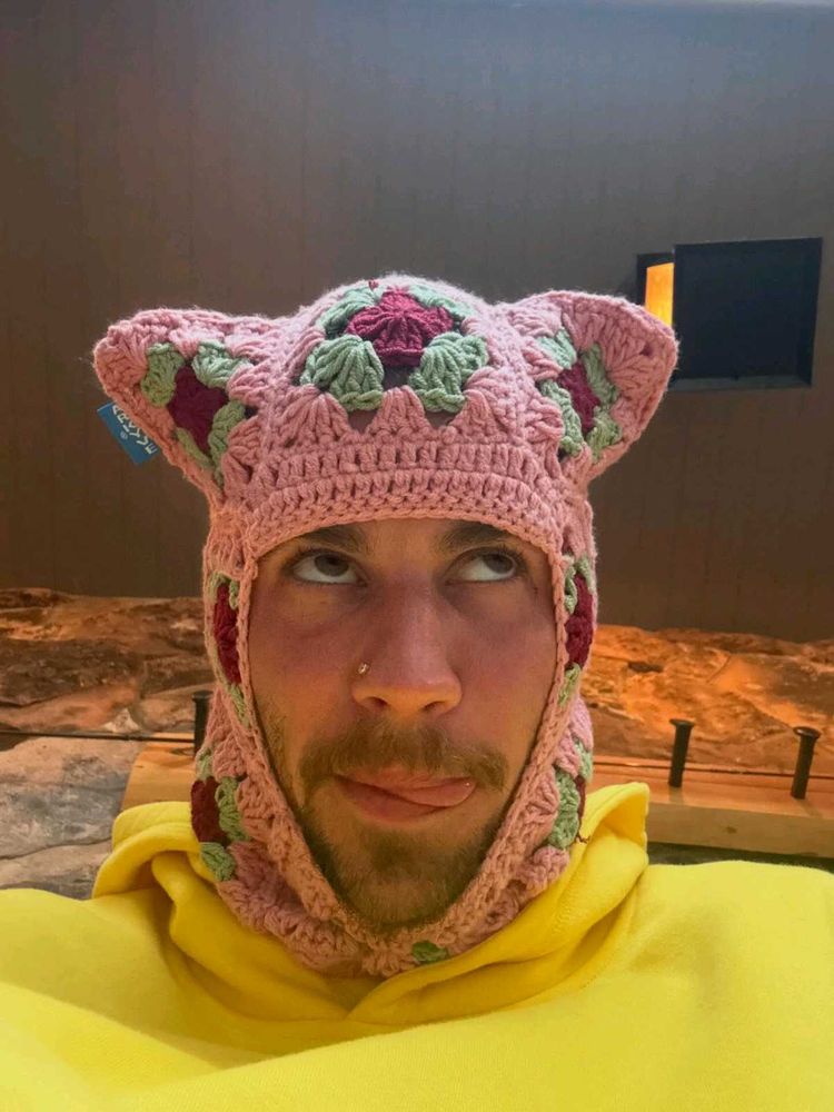 Crochet Justin Bieber's Cat Ear Balaclava/ski ma