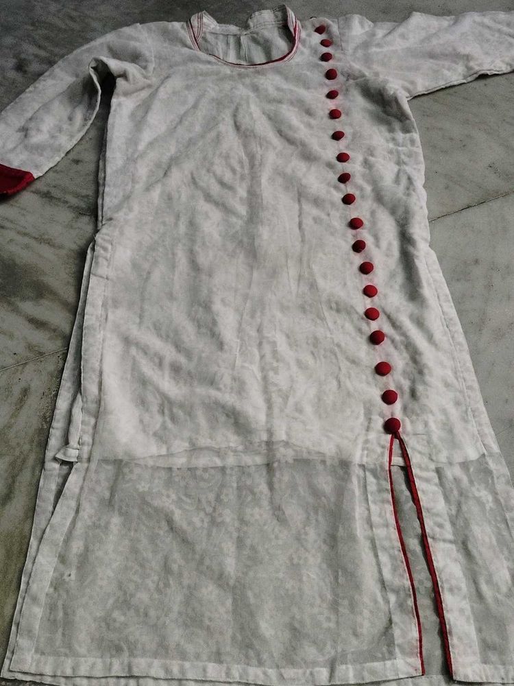 Self designed white kurta ♥️