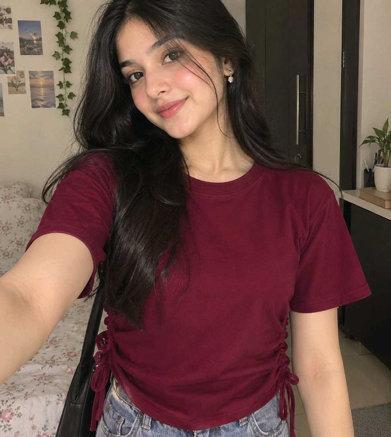 Stylish Ruched Side T-Shirt