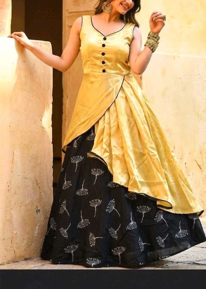 Beautiful Yellow &amp; Black Gown
