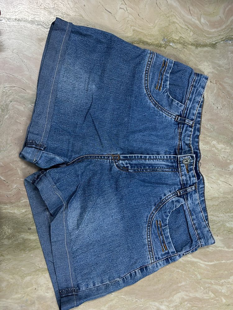 denim shorts